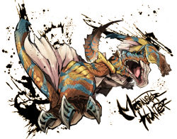 Rule 34 | claws, fangs, fuse ryuuta, monster, monster hunter (series), no humans, open mouth, ryuuta (ipse), tail, teeth, tigrex, wyvern