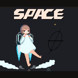 Rule 34 | 1girl, animated, bare legs, barefoot, black background, brown hair, dress, expressionless, glitch, jetpack, long sleeves, looping animation, lowres, original, pixel art, short hair, solo, sotie, swinging legs, white dress