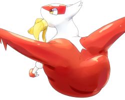 Rule 34 | 1girl, artist request, banana, brown eyes, creatures (company), food, fruit, furry, furry female, game freak, gen 3 pokemon, latias, legendary pokemon, nintendo, pokemon, pokemon (creature), solo