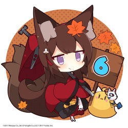 Rule 34 | 1girl, 2017, absurdly long hair, ahoge, amagi (azur lane), animal, animal ear fluff, animal ears, autumn leaves, azur lane, bird, blush, brown hair, chick, closed mouth, commentary request, copyright notice, fox ears, fox girl, fox mask, fox tail, hair ornament, holding, holding umbrella, japanese clothes, kimono, kitsune, kyuubi, long hair, long sleeves, looking at viewer, manjuu (azur lane), mask, mask on head, multiple tails, muuran, official art, pantyhose, purple eyes, red kimono, red umbrella, sign, sleeves past fingers, sleeves past wrists, smile, solo, tail, umbrella, very long hair, watermark, white pantyhose, wide sleeves