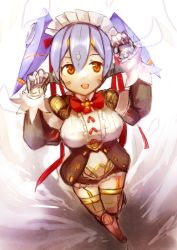 Rule 34 | 1girl, android, apron, breasts, frills, hat, joints, maid, maid apron, maid headdress, mechanical arms, mob cap, poppi (xenoblade), poppi qt (xenoblade), puffy sleeves, robot, robot joints, skirt, solo, trutsmn, waist apron, xenoblade chronicles (series), xenoblade chronicles 2