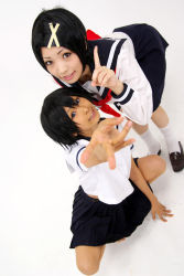 Rule 34 | cosplay, fuura kafuka, photo (medium), sailor, sayonara zetsubou sensei, school uniform, sekiutsu maria tarou, serafuku, socks, model request