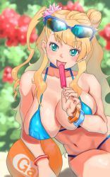 Rule 34 | 1girl, absurdres, blonde hair, breasts, galko, highres, large breasts, oshiete! galko-chan, smile, solo