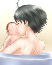Rule 34 | baby, giving birth, idolmaster, idolmaster (classic), kikuchi makoto, kiss, myu-po, tub
