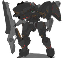Rule 34 | armored core, armored core: for answer, armored core 4, concept art, from software, gun, mecha, no. 8, rifle, robot, weapon