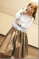 Rule 34 | asian, bishoujo senshi sailor moon, brown hair, cosplay, kino makoto, kino makoto (cosplay), lowres, photo (medium), school uniform, skirt, smile