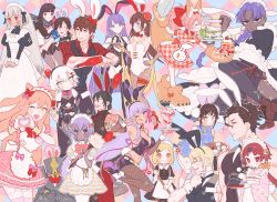 Rule 34 | altera (fate), animal ears, animal hands, apron, assassin (fate/zero), bb (fate), bb (fate) (all), bb (swimsuit mooncancer) (fate), bb (swimsuit mooncancer) (second ascension) (fate), benienma (fate), black skin, blush, bow, bowtie, braid, broom, charles babbage (fate), china dress, chinese clothes, cocktail glass, colored skin, corset, cup, diarmuid ua duibhne (lancer) (fate), double bun, dress, drinking glass, duster, facial hair, facial scar, fake animal ears, fate/grand order, fate (series), feather duster, fionn mac cumhaill (fate/grand order), food, fox ears, gloves, goatee, hair bun, hassan of serenity (fate), heart, heart hands, hector (fate), ice cream, jack the ripper (fate/apocrypha), juggling, knife, leotard, long hair, maid, maid apron, maid headdress, martha (fate), mata hari (fate), micro shorts, necktie, one eye closed, oryou (fate), pancake, paul bunyan (fate), paw gloves, paw shoes, playboy bunny, qin liangyu (fate), rabbit ears, sakamoto ryouma (fate), sara (kurome1127), scar, scar across eye, scar on cheek, scar on face, shoes, shorts, sparkle, suzuka gozen (fate), tamamo (fate), tamamo cat (fate), tan, tattoo, teapot, v, yan qing (fate)