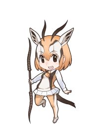 Rule 34 | 1girl, animal costume, animal ear fluff, animal ears, highres, kemono friends, looking at viewer, official art, solo, standing, tachi-e, tail, thomson&#039;s gazelle (kemono friends), transparent background, yoshizaki mine