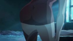 Rule 34 | 10s, 1girl, adjusting clothes, animated, animated gif, ass, close-up, female focus, hai to gensou no grimgar, solo, thighhighs, yume (grimgar)
