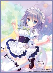 Rule 34 | 1girl, ahoge, apron, black skirt, blue eyes, blush, bow, braid, breasts, brown footwear, closed mouth, cloud, crescent moon, frilled apron, frilled thighhighs, frills, garter straps, green bow, hair between eyes, hair bow, high heels, izayoi sakuya, long hair, looking at viewer, maid headdress, medium breasts, moon, pocket watch, puffy short sleeves, puffy sleeves, shirt, shiwasu horio, shoes, short sleeves, skirt, smile, solo, star (symbol), thighhighs, touhou, twin braids, waist apron, watch, white apron, white shirt, white thighhighs