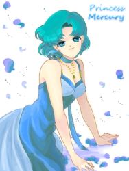 Rule 34 | 1990s (style), bishoujo senshi sailor moon, breasts, cleavage, dress, mizuno ami, princess mercury, retro artstyle, sailor mercury