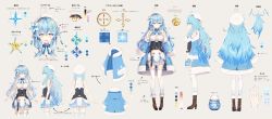 Rule 34 | 1girl, ahoge, arrow (symbol), bare arms, bare shoulders, belt, beret, blue bow, blue bowtie, blue hair, blue nails, blue skirt, boots, bow, bowtie, braid, breasts, character profile, commentary request, daifuku, expressive hair, flower, french braid, fur-trimmed jacket, fur trim, hair flower, hair ornament, half updo, hat, heart, highres, hololive, jacket, large breasts, long hair, nail polish, open clothes, open jacket, open mouth, pointy ears, rin yuu, second-party source, see-through, shirt, skirt, sleeveless, sleeveless shirt, snowflake print, thighhighs, translation request, virtual youtuber, white shirt, white thighhighs, yellow eyes, yukihana lamy, yukihana lamy (1st costume), zettai ryouiki