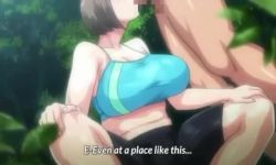 Rule 34 | 1boy, 1girl, :&gt;=, animated, bike shorts, bouncing breasts, grabbing another&#039;s breast, breasts, brown hair, censored, clothed sex, cum, cum in mouth, cum on body, fellatio, forest, grabbing, green eyes, hatsufuji akari, hetero, huge breasts, moaning, mosaic censoring, nature, nipples, oral, orcsoft, outdoors, penis, sex, sound, sports bra, squatting, tagme, vaginal, video, yarichin katei kyoushi netori houkoku