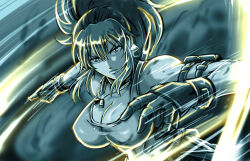 Rule 34 | breasts, cleavage, dog tags, gloves, large breasts, leona heidern, ponytail, snk, the king of fighters