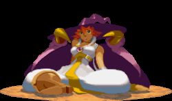 Rule 34 | 1girl, animated, animated gif, breathing, capcom, hat, lowres, pixel art, red hair, solo, tabasa, warzard, witch hat