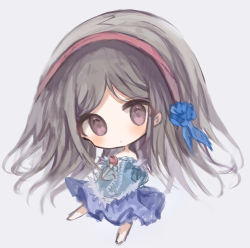 Rule 34 | 1girl, apple, bad id, bad pixiv id, barefoot, blue flower, blue rose, blue skirt, blush, brown eyes, brown hair, character request, chibi, closed mouth, commentary request, cottontailtokki, flower, food, fruit, full body, green shirt, hair flower, hair ornament, hairband, head tilt, holding, holding food, holding fruit, juliet sleeves, long hair, long sleeves, off-shoulder shirt, off shoulder, parted bangs, puffy sleeves, red apple, red hairband, rose, shadowverse, shingeki no bahamut, shirt, sketch, skirt, solo, very long hair, wide sleeves