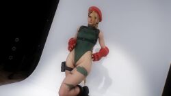 Rule 34 | 1girl, 3d, animated, beret, blonde hair, blue eyes, bodypaint, boots, braid, breasts, camera flash, cammy white, camouflage, finger gun, fingerless gloves, gloves, green leotard, hat, highleg, highleg leotard, leotard, long hair, medium breasts, red hat, scar, scar on face, standing, street fighter, street fighter 6, tagme, twin braids, very long hair, video, virt-a-mate