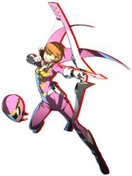 Rule 34 | 1girl, artist request, boots, bow (weapon), brown eyes, brown hair, dark persona, drawing bow, drop shadow, earrings, full body, gloves, highres, holding, holding bow (weapon), holding weapon, jewelry, megami tensei, miniskirt, official art, pantyhose, persona, persona 3, persona 4: the ultimate in mayonaka arena, persona 4: the ultimax ultra suplex hold, pink pantyhose, pink skirt, sentai, shadow (persona), shadow yukari, shin megami tensei, short hair, skirt, soejima shigenori, takeba yukari, transparent background, weapon, white background, white gloves