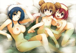 Rule 34 | &gt;;d, 00s, 3girls, ;), ;d, age difference, aisaka taiga, barefoot, bath, bathing, blue eyes, blue hair, blush, breasts, brown eyes, brown hair, censored, cleavage, convenient censoring, convenient leg, double bun, feet, female focus, flat chest, hair bun, highres, kawashima ami, kushieda minori, large breasts, looking at viewer, multiple girls, navel, nipples, nude, one eye closed, onee-loli, onsen, open mouth, purple eyes, red eyes, red hair, same-sex bathing, shared bathing, smile, soles, toes, tomose shunsaku, toradora!, v-shaped eyebrows, wink, yuri