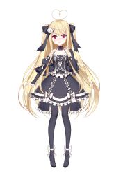 Rule 34 | 1girl, absurdres, ahoge, artist request, black bow, black dress, black footwear, black pantyhose, black ribbon, blonde hair, blush, bow, cat hair ornament, collarbone, commentary, detached sleeves, dress, english commentary, fang, fingernails, frilled dress, frills, full body, gothic lolita, hair ornament, hair ribbon, halterneck, hand up, heart, heart ahoge, high heels, highres, lolita fashion, long hair, long sleeves, looking at viewer, niliu chahui, open mouth, original, pantyhose, puffy long sleeves, puffy sleeves, red eyes, ribbon, second-party source, sidelocks, simple background, skin fang, sleeves past wrists, solo, standing, tokisaki asaba (niliu chahui), transparent background, two side up, very long hair, white bow, x hair ornament