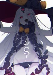Rule 34 | 1girl, abigail williams (fate), abigail williams (third ascension) (fate), absurdres, black bow, black gloves, bow, colored skin, elbow gloves, evil smile, fate/grand order, fate (series), gloves, grey hair, grey skin, hat, hat bow, highres, huge filesize, ka (mauve p), keyhole, long hair, looking at viewer, lowleg, lowleg panties, navel, open mouth, orange bow, panties, polka dot, polka dot bow, print bow, red eyes, revealing clothes, skull print, smile, solo, third eye, underwear, very long hair, witch hat