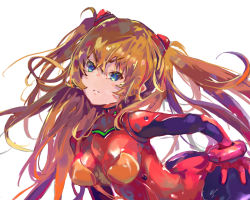 Rule 34 | 1girl, artist request, ass, blue eyes, boots, breasts, brown hair, curvy, hand on ass, huge ass, large breasts, leotard, long hair, looking at viewer, neon genesis evangelion, plugsuit, red leotard, redesign, shiny clothes, souryuu asuka langley, twintails, upper body, very long hair