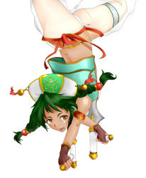 Rule 34 | fingerless gloves, gloves, green hair, soul calibur, soulcalibur, soulcalibur iv, talim, tonfa, transparent, twintails, weapon