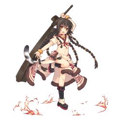 Rule 34 | 10s, 1girl, :d, absurdres, ahoge, animal ears, anju (utawarerumono), arms up, bangle, bare arms, bare legs, black footwear, blush, boots, bracelet, braid, breasts, brown hair, clothes around waist, coat, commentary request, eyebrows, eyelashes, fire, full body, fur trim, highres, holding, holding sword, holding weapon, jacket, jacket around waist, jewelry, leg up, long hair, looking at viewer, midriff, multiple braids, navel, necklace, open mouth, panties, red ribbon, ribbon, shenbei xiaoqiu, shoes, short sleeves, side-tie panties, small breasts, smile, solo, standing, standing on one leg, sword, tail, traditional clothes, transparent background, underwear, utawarerumono, utawarerumono: itsuwari no kamen, very long hair, weapon, white coat, yellow eyes