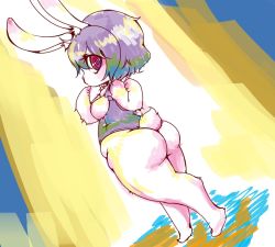 Rule 34 | artist request, rabbit, furry, red eyes, short hair, swimsuit