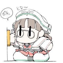 Rule 34 | 1girl, blunt bangs, boots, brown hair, capelet, chibi, doorbell, eyewear strap, glasses, hat, kantai collection, long sleeves, necktie, no mouth, pince-nez, red skirt, roma (kancolle), simple background, skirt, solo, tapping, task (s task80), white background, white footwear, | |