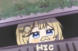Rule 34 | 1girl, :d, blonde hair, blue eyes, chibi, commentary request, english text, grate, hololive, hololive english, it (stephen king), open mouth, parody, sewer grate, smile, solo, storm drain, virtual youtuber, watson amelia, yasashi v