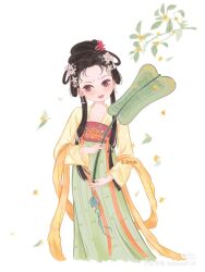 Rule 34 | banana fan, chinese clothes, hanfu, ruqun, tagme, white background