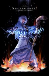 Rule 34 | 1boy, belt, black background, blue hair, capelet, character name, cu chulainn (caster) (fate), cu chulainn (fate), cu chulainn (fate/stay night), dated, earrings, embers, fate/grand order, fate (series), fire, full body, fur, fur-trimmed hood, fur trim, highres, holding, holding staff, hood, hood up, hooded, itsuka (cinq12), jewelry, long hair, magic, male focus, pants, red eyes, runes, simple background, smile, solo, staff, toes, type-moon