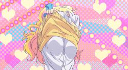 Rule 34 | 1girl, animated, animated gif, bouncing breasts, breasts, clothes lift, galko, huge breasts, oshiete! galko-chan, school uniform, shirt lift, solo, undressing, upper body