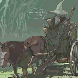 Rule 34 | 1boy, beard, cart, churchwarden pipe, copyright name, english text, engrish text, facial hair, fantasy, gandalf, hat, horse, long beard, lowres, male focus, medieval, middle earth, old, old man, ranguage, reins, robe, smoke, smoking, solo, staff, the fellowship of the ring, the lord of the rings, tolkien&#039;s legendarium, tolkien's legendarium, very long beard, wizard, wizard (istari), wizard hat