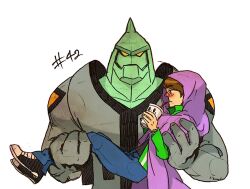 Rule 34 | 2boys, alien, ben 10, ben 10: alien force, ben tennyson, blanket, blush, brown hair, carrying, cup, disposable cup, drinking straw, green eyes, green jacket, holding, holding cup, jacket, multiple boys, omnitrix, princess carry, short hair, smoothie