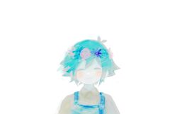Rule 34 | 1boy, absurdres, basil (headspace) (omori), basil (omori), blue overalls, closed eyes, closed mouth, collared shirt, flower, green hair, head wreath, highres, omori, overalls, shirt, short hair, simple background, solo, ttopoko, upper body, white background, yellow shirt