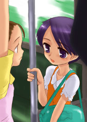 Rule 34 | 2girls, multiple girls, naoki (shibu asa ryo), oekaki, purple eyes, purple hair, short hair, tagme