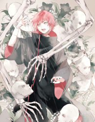 Rule 34 | 1boy, bone, doll joints, flower, joints, leaf, male focus, mannequin, naruto (series), naruto shippuuden, puppet, red hair, sasori (naruto), short hair, solo, string, tomekichi