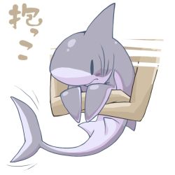 Rule 34 | 1other, animal, chibi, fins, fish tail, holding, kintora, shark, shark tail, tagme, tail