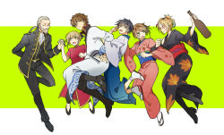 Rule 34 | 3boys, 3girls, alcohol, alvin (tales), arm grab, holding another&#039;s arm, bad id, bad pixiv id, beard, black hair, blonde hair, brown hair, china dress, chinese clothes, cosplay, dress, elize lutus, facial hair, folded ponytail, gintama, gradient hair, green hair, holding hands, japanese clothes, jude mathis, kagura (gintama), kagura (gintama) (cosplay), kazu sanbon, kimono, leia rolando, locked arms, milla maxwell, multicolored hair, multiple boys, multiple girls, rowen j. ilbert, sakata gintoki, sakata gintoki (cosplay), scar, voice actor connection, shimura shinpachi, shimura shinpachi (cosplay), shimura tae, shimura tae (cosplay), sugita tomokazu, tales of (series), tales of xillia, tsukuyo, tsukuyo (cosplay), tsukuyo (gintama), white hair