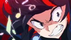 Rule 34 | 1girl, animated, ass, audible speech, black hair, blue eyes, breasts, clenched teeth, english audio, fanservice, female focus, highres, huge ass, kill la kill, matoi ryuuko, medium breasts, multicolored hair, red hair, screencap, sound, tagme, teeth, thick thighs, thighs, video