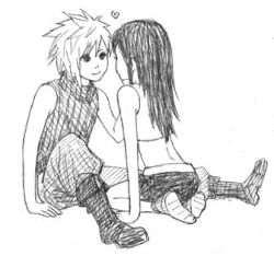 Rule 34 | 1990s (style), cloud strife, final fantasy, final fantasy vii, from behind, heart, imminent kiss, laskull, lowres, retro artstyle, tifa lockhart