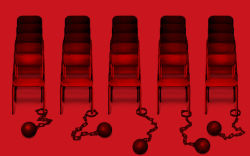 Rule 34 | 10s, ball, ball and chain restraint, chain, chair, official art, persona, persona 5, red background, red theme, simple background