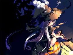 Rule 34 | 1girl, cape, duplicate, halloween, highres, kagome (traumatize), naked cape, original, solo, wallpaper, witch