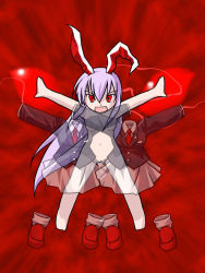 Rule 34 | 1girl, animal ears, completely nude, female focus, full body, nude, optical illusion, rabbit ears, reisen udongein inaba, see-through, solo, touhou