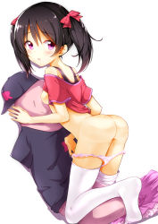 Rule 34 | 10s, 1girl, :&gt;, absurdres, ass, bare shoulders, baseball cap, black hair, black hat, black shirt, bow, breasts, clothes lift, dakimakura (medium), drooling, female masturbation, frilled skirt, frills, hair between eyes, hair bow, hat, highres, kneeling, long hair, looking at viewer, looking back, love live!, love live! school idol project, masturbation, nanakusa amane, nipples, no shoes, off-shoulder shirt, off shoulder, open mouth, panties, panty pull, parted lips, pink bow, pink panties, pink skirt, purple eyes, pussy juice, saliva, shaded face, shirt, shirt lift, shirt straps, simple background, skirt, small breasts, solo, t-shirt, tears, thighhighs, thighhighs pull, twintails, underwear, unworn skirt, white background, white thighhighs, yazawa nico