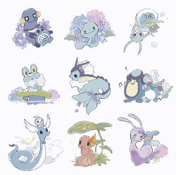 Rule 34 | :d, black eyes, blush, blush stickers, bubble, castform, castform (normal), charmander, closed mouth, creatures (company), croagunk, dewpider, dragonair, closed eyes, fire, flame-tipped tail, flower, froakie, game freak, gen 1 pokemon, gen 2 pokemon, gen 3 pokemon, gen 4 pokemon, gen 5 pokemon, gen 6 pokemon, gen 7 pokemon, green eyes, holding, holding pokemon, leaf, looking at viewer, lotad, marill, mudkip, music, musical note, nintendo, on head, open mouth, palpitoad, pokemon, pokemon (creature), pokemon on head, poliwag, purple flower, riding, riding pokemon, singing, sliggoo, smile, surskit, vaporeon, water, wooper, yurano (upao), |d