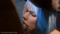 Rule 34 | 1boy, 1girl, 3d, :&gt;=, animated, animated gif, breasts, christie (doa), dead or alive, fellatio, hetero, lowres, nude, oral, penis, sex, silver hair, source filmmaker (medium), studiofow, tagme, uncensored