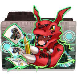 Rule 34 | digimon, digimon (creature), drawing, guilmon, ladydevimon, lowres, mugendramon, solo, sticker, tailmon, transparent background